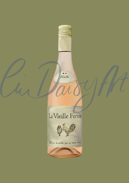Chicken Wine Print