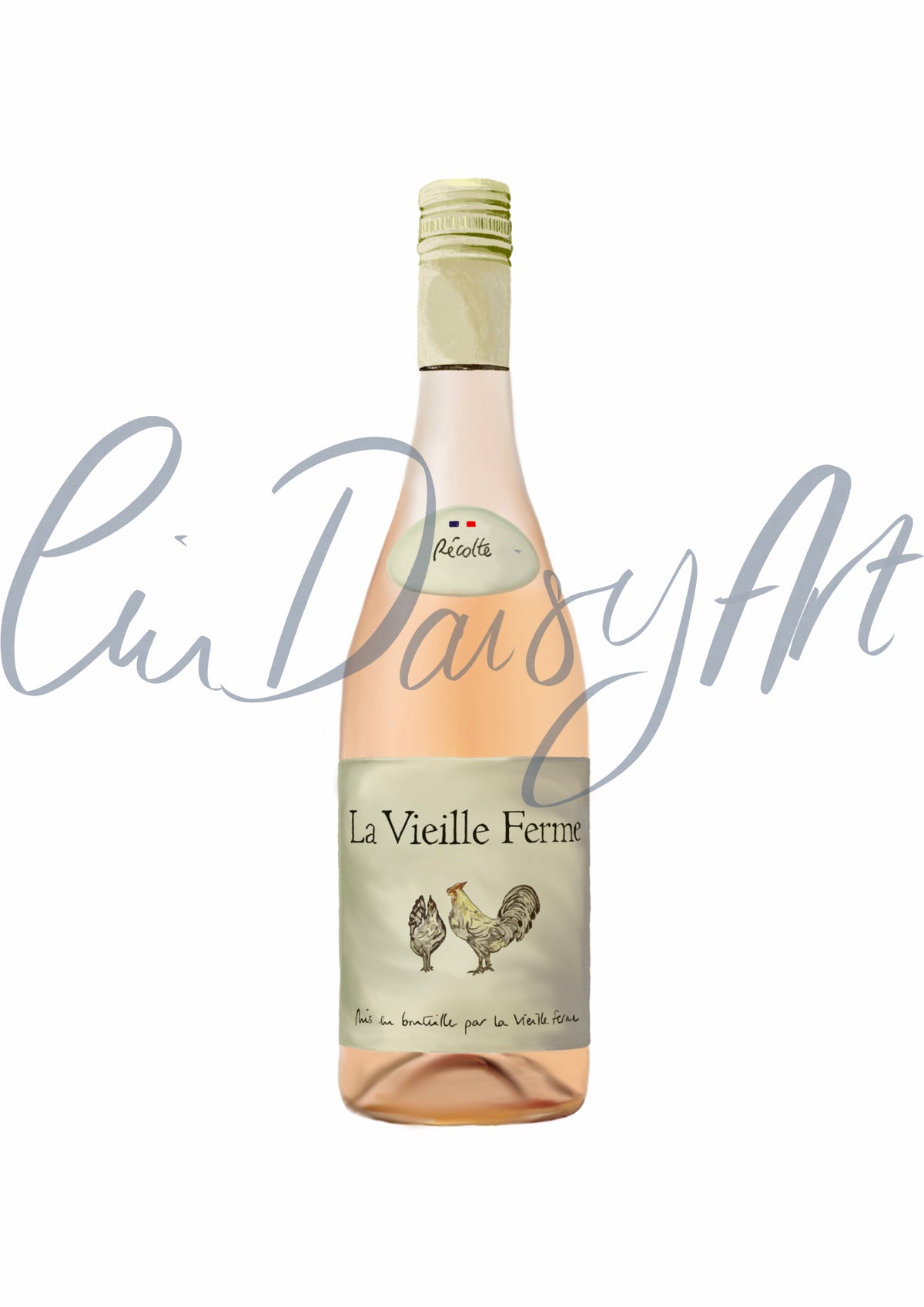 Chicken Wine Print