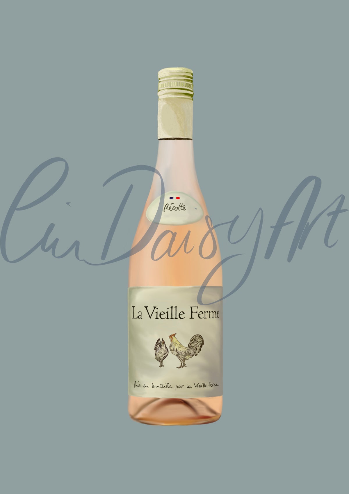 Chicken Wine Print