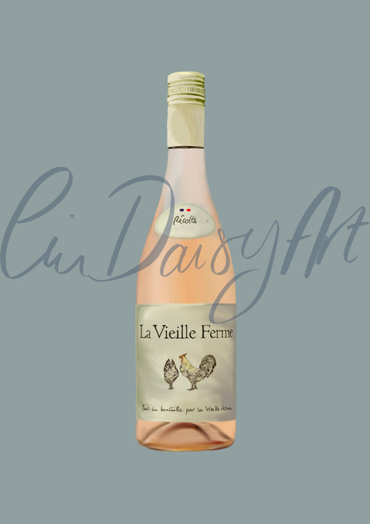 Chicken Wine Print