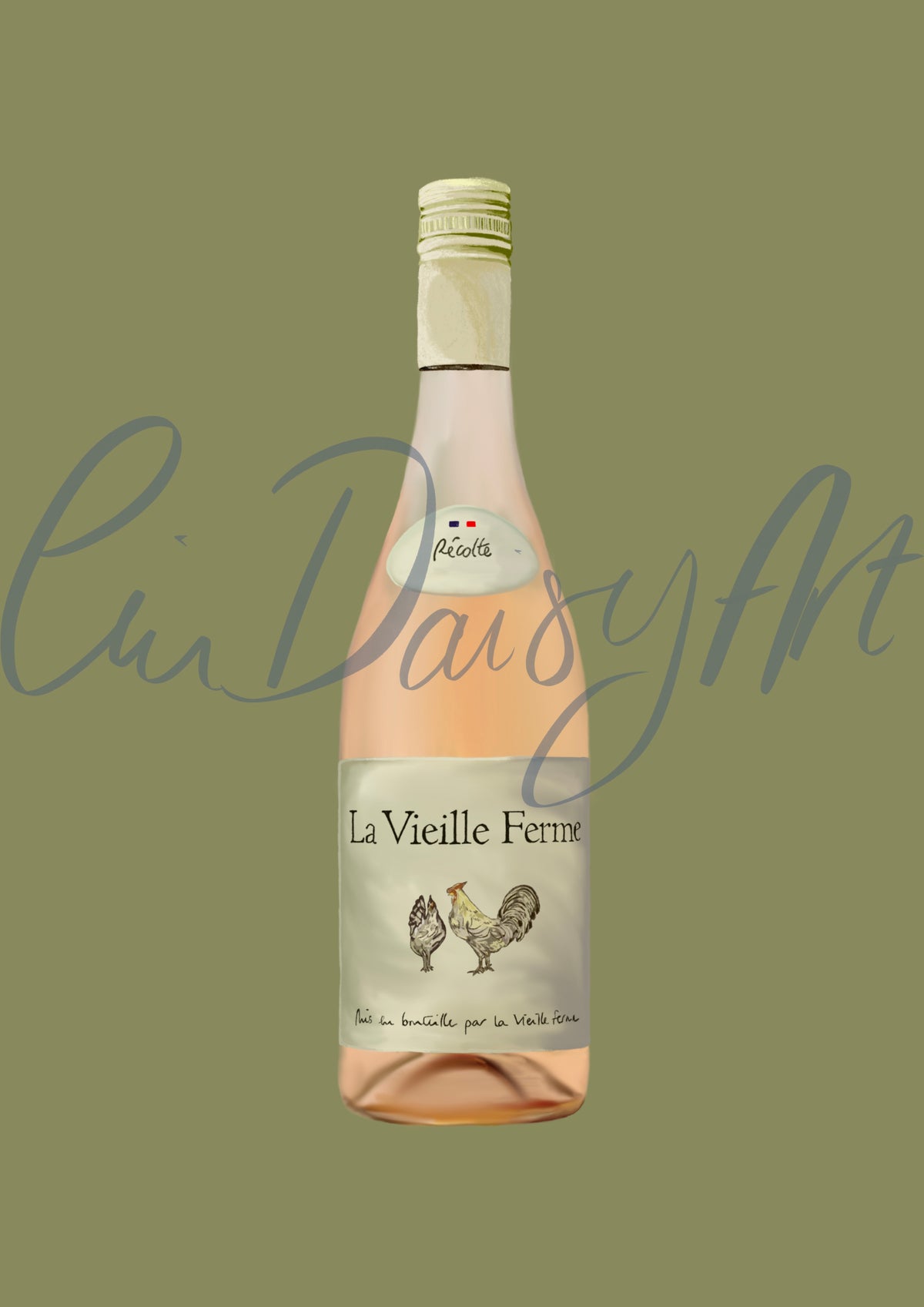 Chicken Wine Print