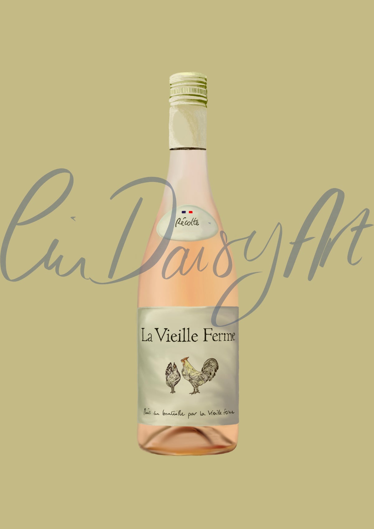 Chicken Wine Print